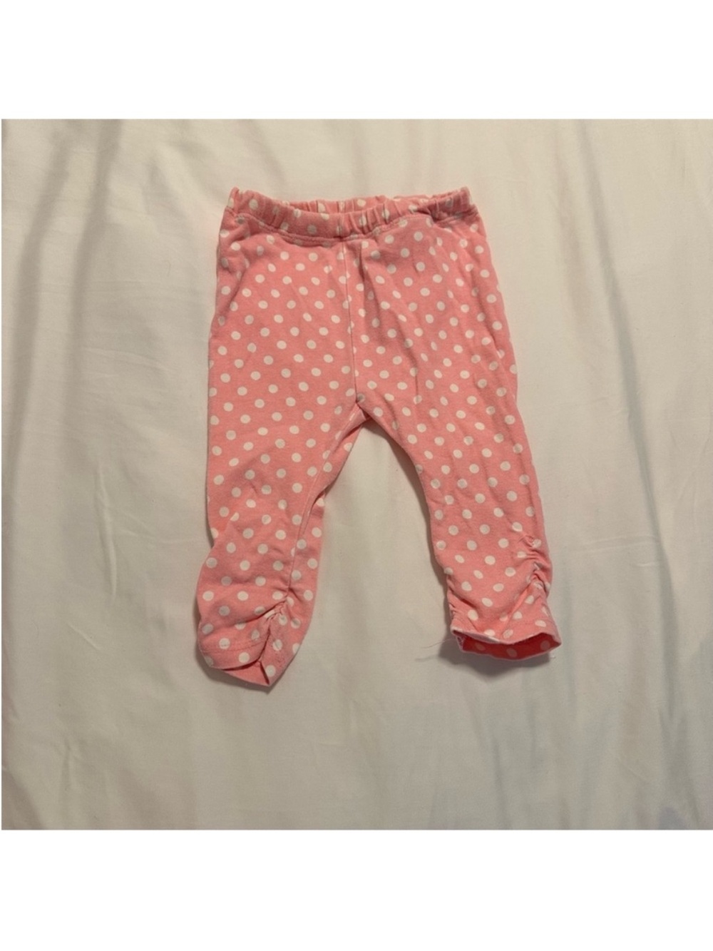 Pink Polka Dot Baby Leggings 2-4M